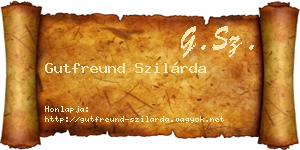 Gutfreund Szilárda névjegykártya